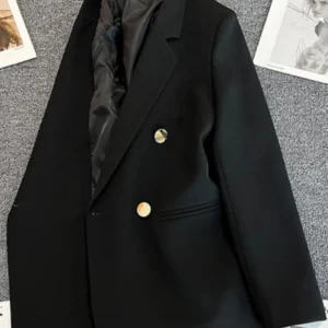 Women’s Elegant Double Breasted Blazer – Korean Style