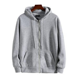 Men’s Zip-Up Hoodie – Casual Loose Fit Sweatshirt