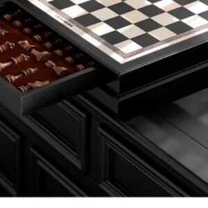 Solid Wood Chess Set with Drawer – High-End Educational Board Game