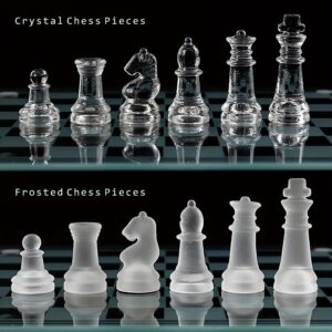 10-Inch Glass Chess Set – Handcrafted Design