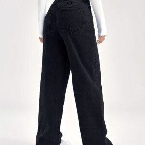 Women’s Wide Leg High Waist Jeans – Straight Cut Denim