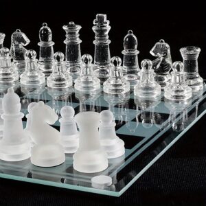 10-Inch Glass Chess Set – Handcrafted Design