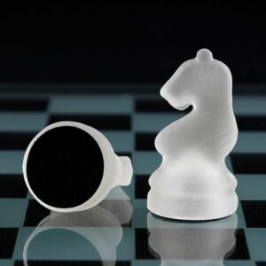 10-Inch Glass Chess Set – Handcrafted Design