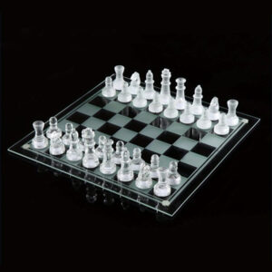 10-Inch Glass Chess Set – Handcrafted Design