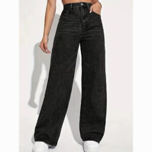 Women’s Wide Leg High Waist Jeans – Straight Cut Denim