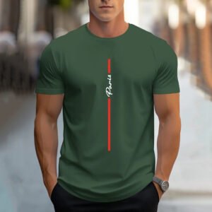 Men’s Paris Letter Print T-Shirt – Summer Streetwear