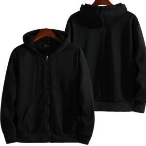 Men’s Zip-Up Hoodie – Casual Loose Fit Sweatshirt