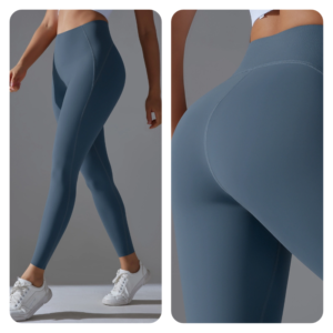 Women’s High-Waisted Peach Hip-Lifting Yoga Leggings – Tight Fit for Gym & Pilates