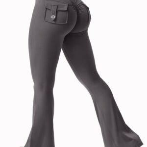 Women’s Wide-Leg High-Stretch Yoga Pants – Naked Feel Compression with Pockets
