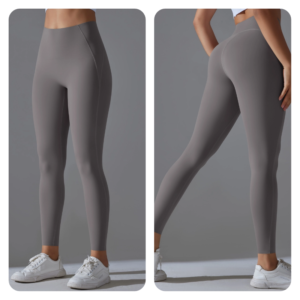 Women’s High-Waisted Peach Hip-Lifting Yoga Leggings – Tight Fit for Gym & Pilates